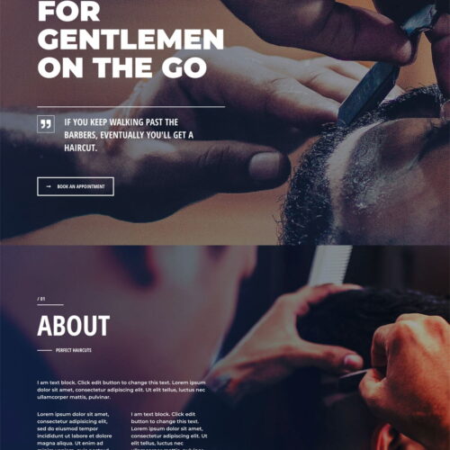 Сайт для барбер шоп