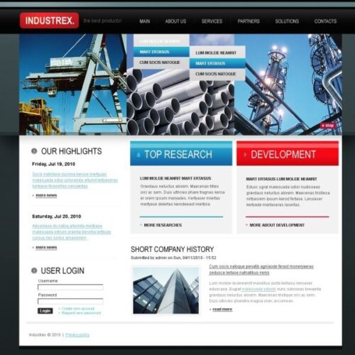 Сайты промышленности